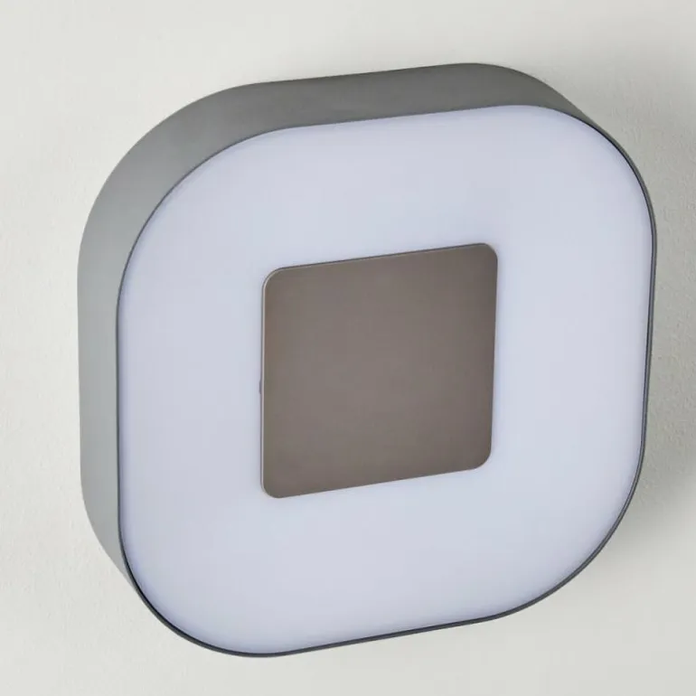Applique murale d'extérieur Feldsted LED Argenté, 1 lumière, Changeur de couleurs