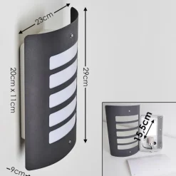 Applique murale d'extérieur Alslev Anthracite, 1 lumière