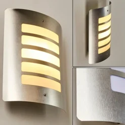 Applique murale d'extérieur Alslev Acier inoxydable, 1 lumière