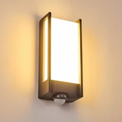 Applique murale d'extérieur Skove LED Anthracite, 1 lumière, Détecteur de mouvement
