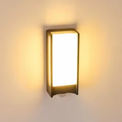 Applique murale d'extérieur Skove LED Anthracite, 1 lumière, Détecteur de mouvement