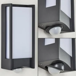 Applique murale d'extérieur Skove LED Anthracite, 1 lumière, Détecteur de mouvement