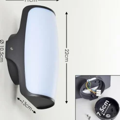 Applique murale d'extérieur Svea LED Anthracite, 1 lumière