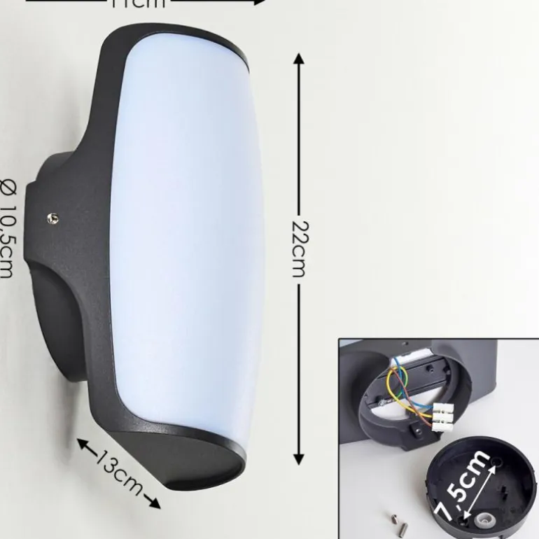 Applique murale d'extérieur Svea LED Anthracite, 1 lumière