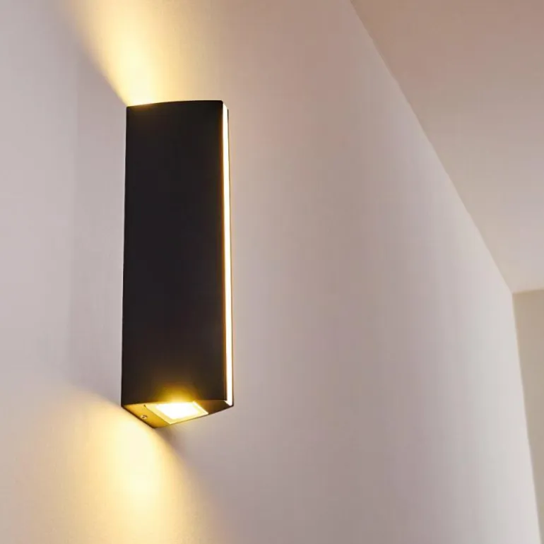 Applique murale d'extérieur Rotterdamm LED Noir, 1 lumière