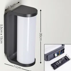 Applique murale d'extérieur Novelle LED Anthracite, 1 lumière