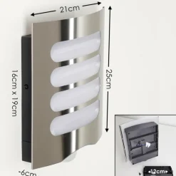 Applique murale d'extérieur Meja LED Anthracite, 1 lumière, Détecteur de mouvement