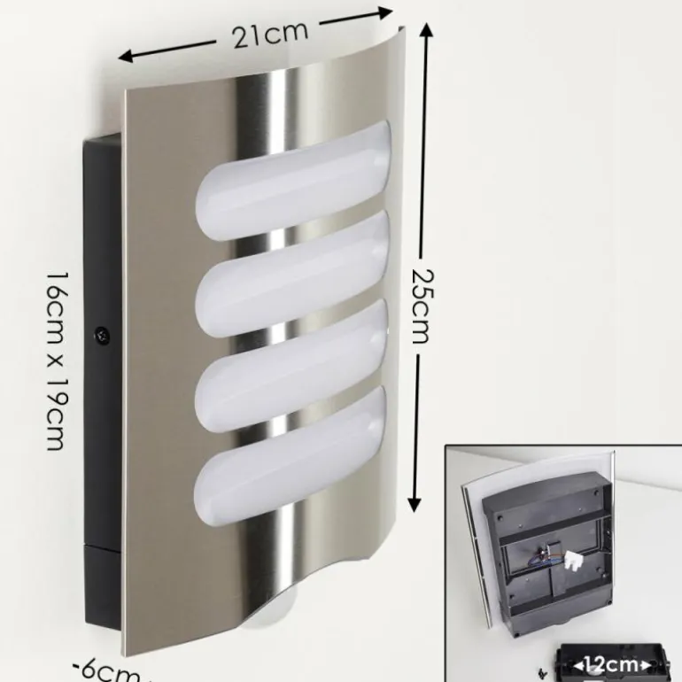 Applique murale d'extérieur Meja LED Anthracite, 1 lumière, Détecteur de mouvement