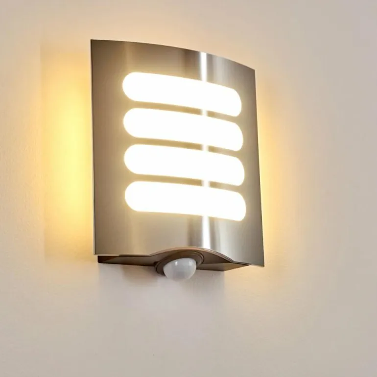 Applique murale d'extérieur Meja LED Anthracite, 1 lumière, Détecteur de mouvement