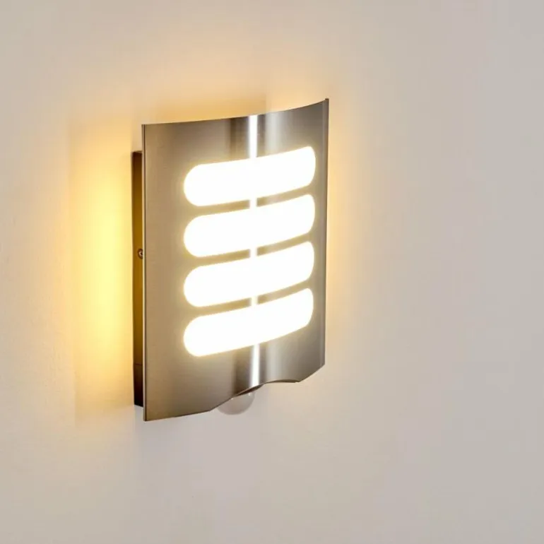 Applique murale d'extérieur Meja LED Anthracite, 1 lumière, Détecteur de mouvement