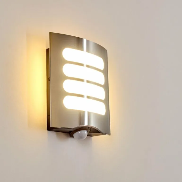 Applique murale d'extérieur Meja LED Anthracite, 1 lumière, Détecteur de mouvement