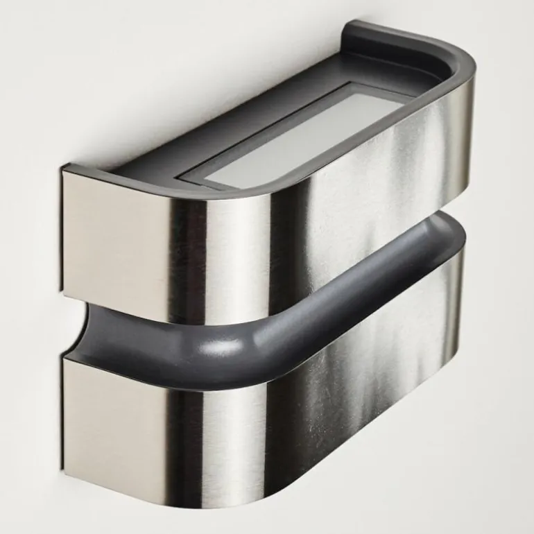 Applique murale d'extérieur Kolding LED Acier inoxydable, Noir, 1 lumière