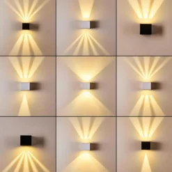 Applique murale d'extérieur Jonava LED Noir, 2 lumières