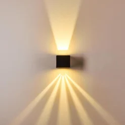 Applique murale d'extérieur Jonava LED Noir, 2 lumières