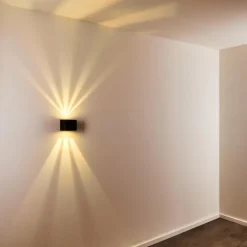 Applique murale d'extérieur Jonava LED Noir, 2 lumières