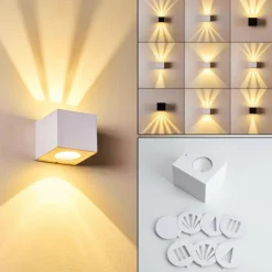 Applique murale d'extérieur Jonava LED Blanc, 2 lumières