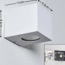 Applique murale d'extérieur Jonava LED Blanc, 2 lumières