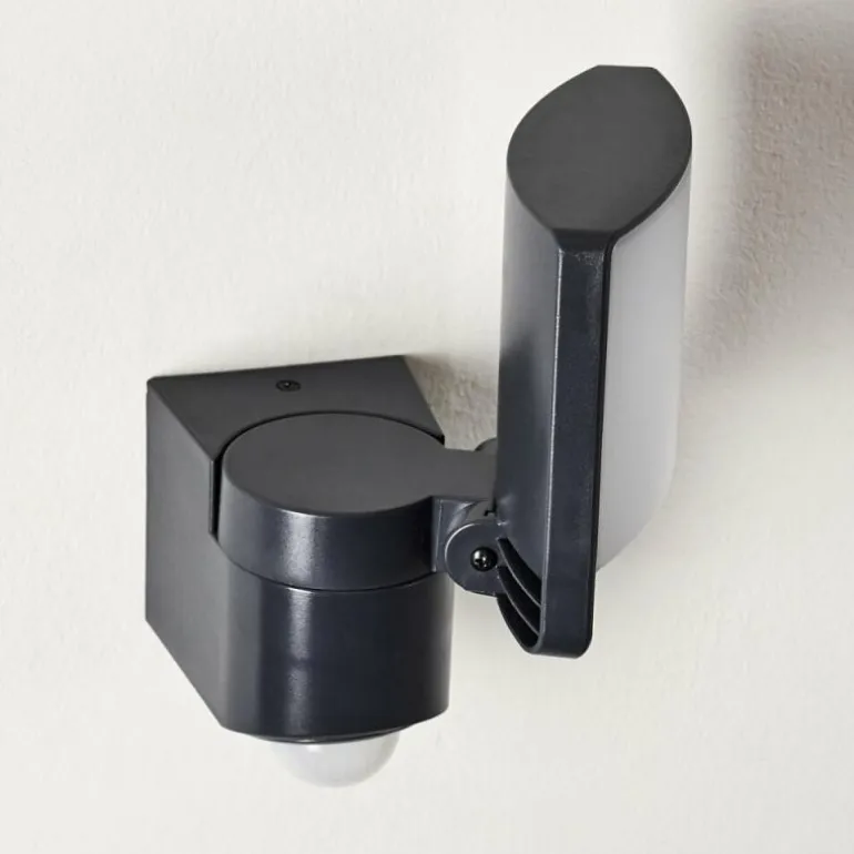 Applique murale d'extérieur Larvik LED Anthracite, 1 lumière, Détecteur de mouvement