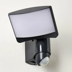 Applique murale d'extérieur Larvik LED Anthracite, 1 lumière, Détecteur de mouvement
