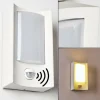 Applique murale d'extérieur Nordkapp LED Blanc, 1 lumière, Détecteur de mouvement