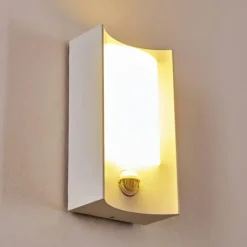Applique murale d'extérieur Nordkapp LED Blanc, 1 lumière, Détecteur de mouvement