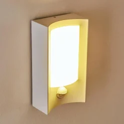 Applique murale d'extérieur Nordkapp LED Blanc, 1 lumière, Détecteur de mouvement