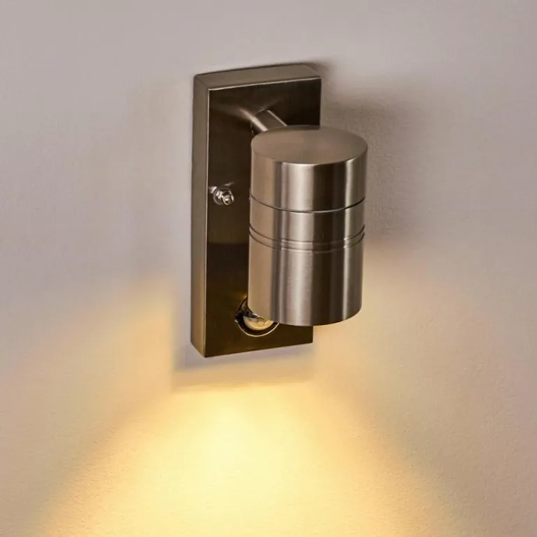 Applique murale d'extérieur Froslev LED Chrome, 1 lumière, Détecteur de mouvement