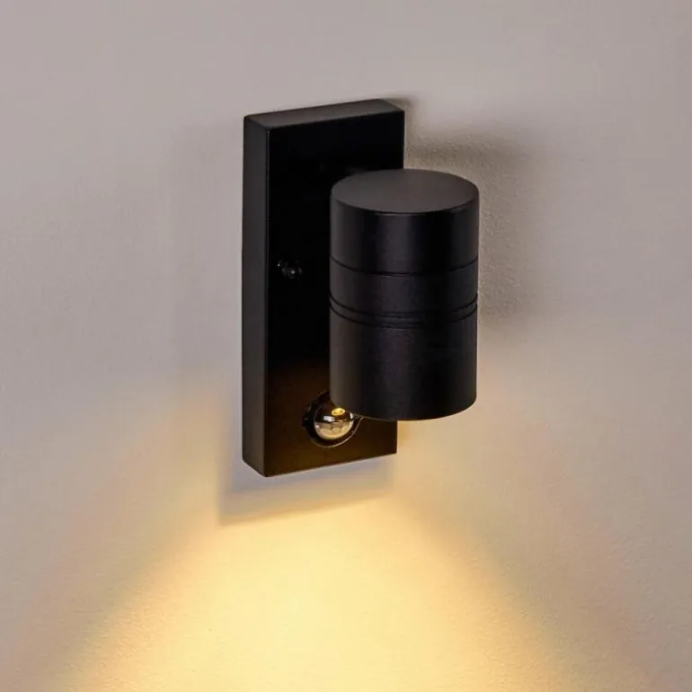 Applique murale d'extérieur Froslev LED Noir, 1 lumière, Détecteur de mouvement