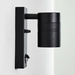 Applique murale d'extérieur Froslev LED Noir, 1 lumière, Détecteur de mouvement