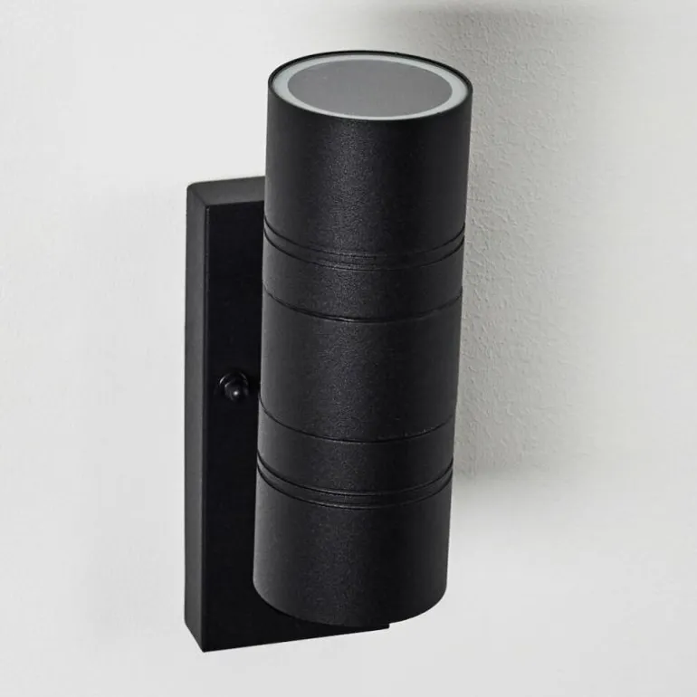 Applique murale d'extérieur Froslev LED Noir, 2 lumières, Détecteur de mouvement