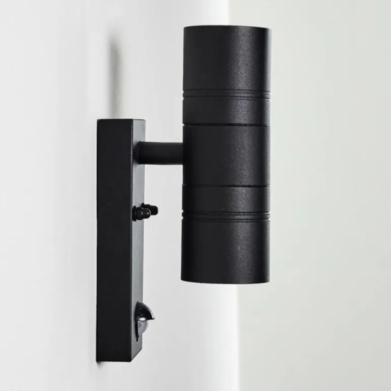 Applique murale d'extérieur Froslev LED Noir, 2 lumières, Détecteur de mouvement