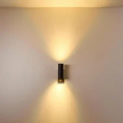 Applique murale d'extérieur Froslev LED Noir, 2 lumières, Détecteur de mouvement