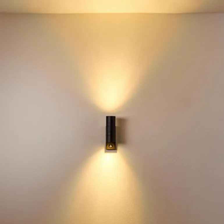 Applique murale d'extérieur Froslev LED Noir, 2 lumières, Détecteur de mouvement