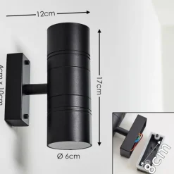 Applique murale d'extérieur Froslev LED Noir, 2 lumières