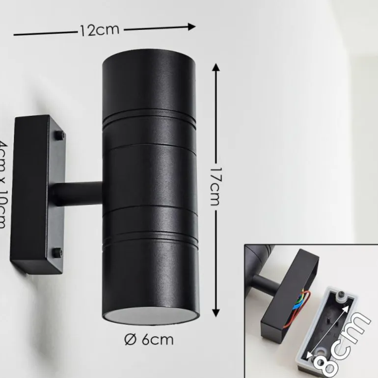 Applique murale d'extérieur Froslev LED Noir, 2 lumières