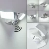 Applique murale d'extérieur Foroyar LED Blanc, 2 lumières, Détecteur de mouvement
