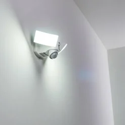 Applique murale d'extérieur Foroyar LED Blanc, 2 lumières, Détecteur de mouvement