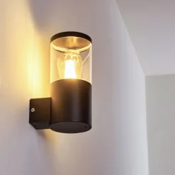 Applique murale d'extérieur Bodio Noir, 1 lumière