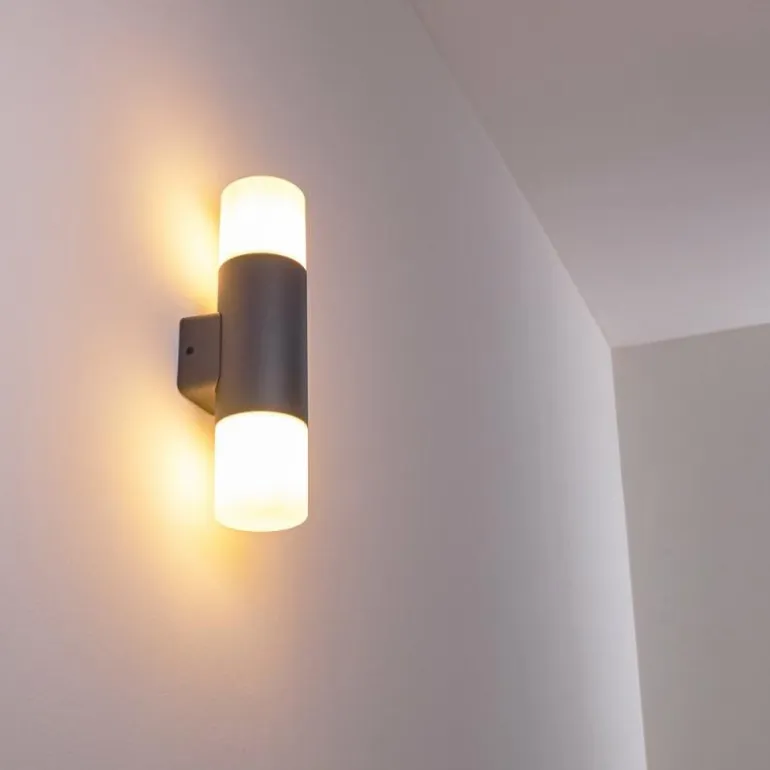 Applique murale d'extérieur Schafhaus Anthracite, 2 lumières