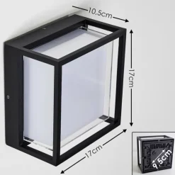 Applique murale d'extérieur Lysabild LED Noir, 1 lumière