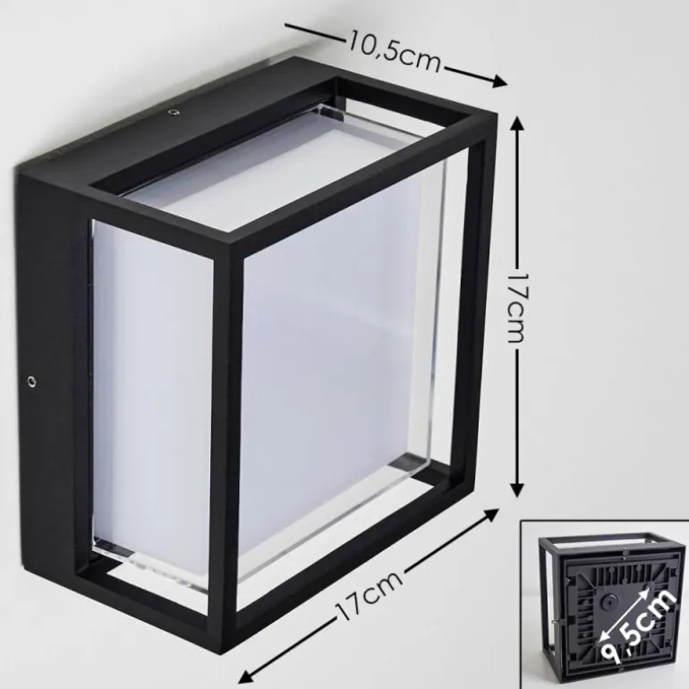 Applique murale d'extérieur Lysabild LED Noir, 1 lumière