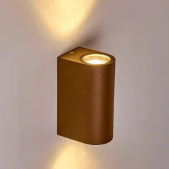 Applique murale d'extérieur Norrelogum Rouille, 2 lumières