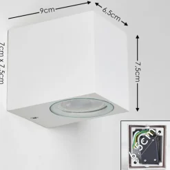 Applique murale d'extérieur Nordborg LED Blanc, 1 lumière
