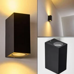 Applique murale d'extérieur Nordborg LED Noir, 2 lumières