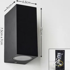 Applique murale d'extérieur Nordborg LED Noir, 2 lumières