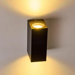 Applique murale d'extérieur Nordborg LED Noir, 2 lumières