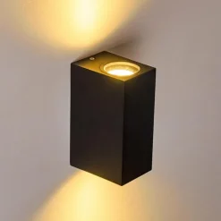 Applique murale d'extérieur Nordborg LED Noir, 2 lumières