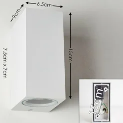 Applique murale d'extérieur Nordborg LED Blanc, 2 lumières