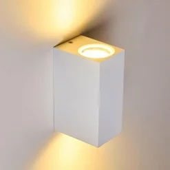 Applique murale d'extérieur Nordborg LED Blanc, 2 lumières