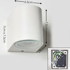 Applique murale d'extérieur Nordborg LED Blanc, 1 lumière